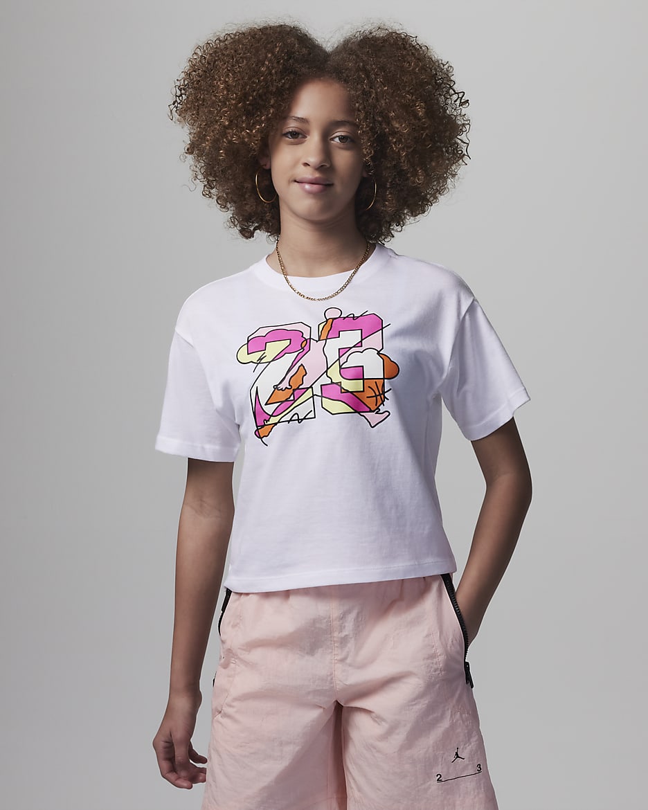 Playera para niños talla grande Jordan Jumpman Street Style Tee - Blanco