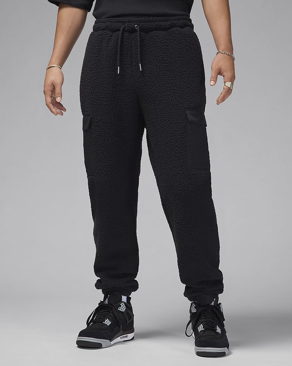 Jordan Flight Men's High-Pile Fleece Trousers - Black