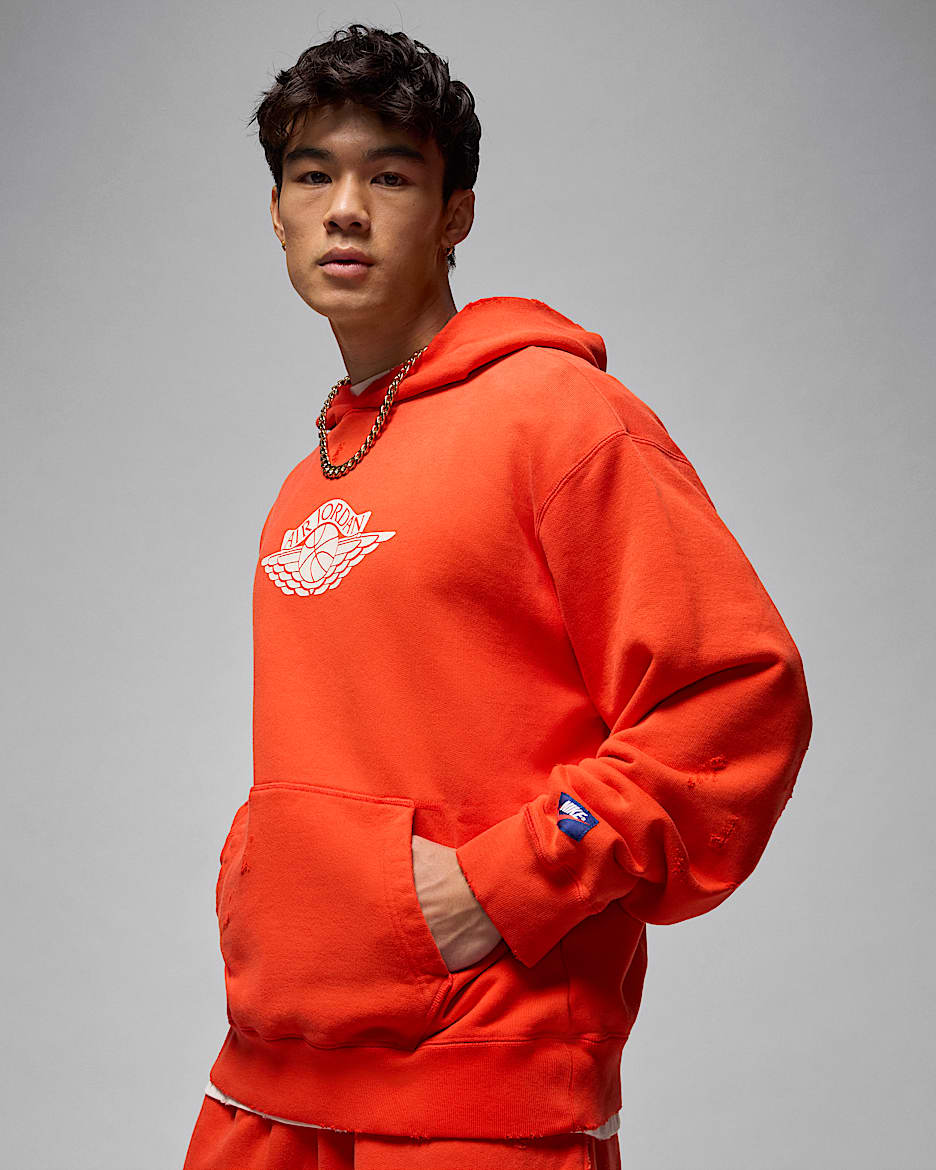 Sweat à capuche en tissu Fleece Jordan Rare Air pour homme - Chile Red