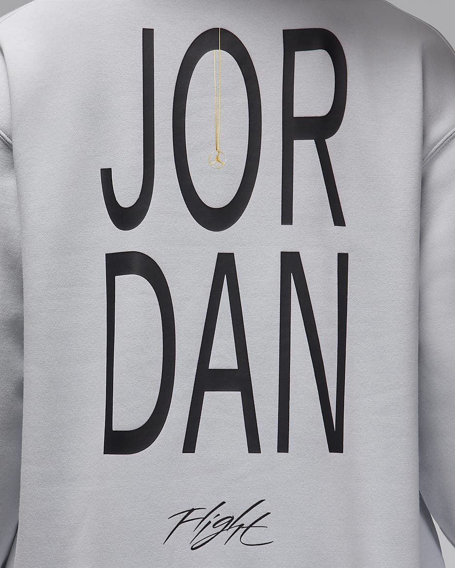 Jordan Artist Series by Darien Birks Women's Fleece Crew-Neck Sweatshirt - Pure Platinum