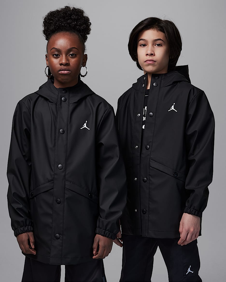 Jordan Big Kids' Rain Jacket - Black