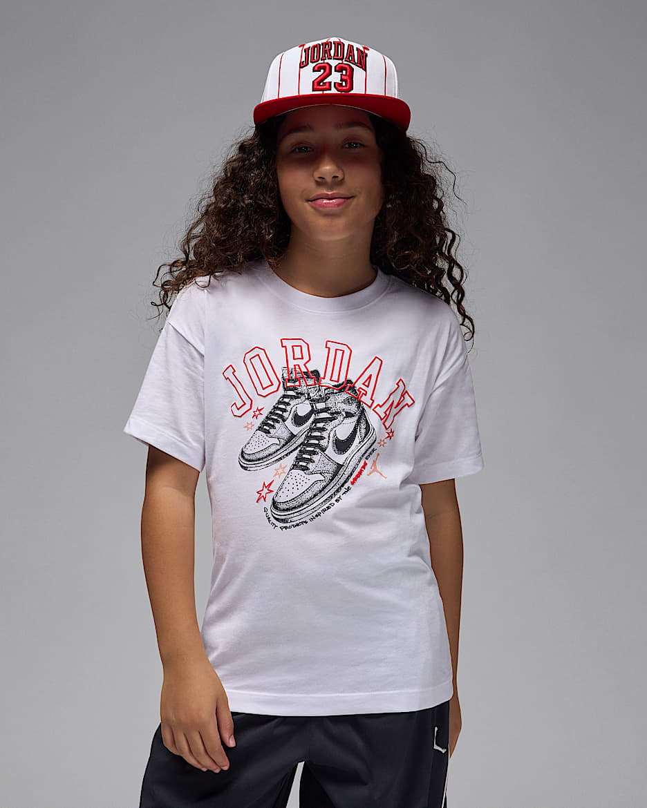 ジョーダン ジュニア エア ジョーダン 1 ルーキー Tシャツ - ホワイト