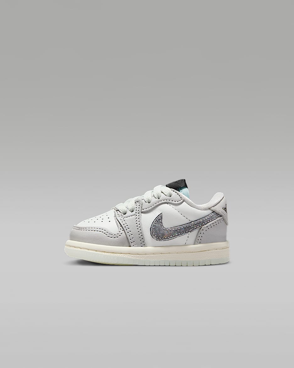 Tenis para bebé e infantil Jordan 1 Retro Low "LNY" - Blanco cumbre/Polvo fotón/Verde ligero/Blanco cumbre