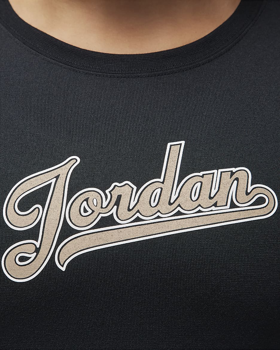 Jordan aansluitend T-shirt voor dames - Zwart/Legend Medium Brown