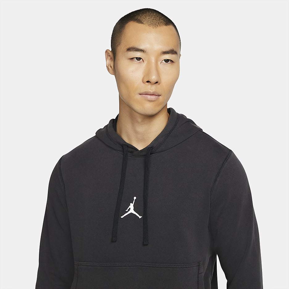 Jordan Dri-FIT Air Men's Fleece Pullover Hoodie - Black/White