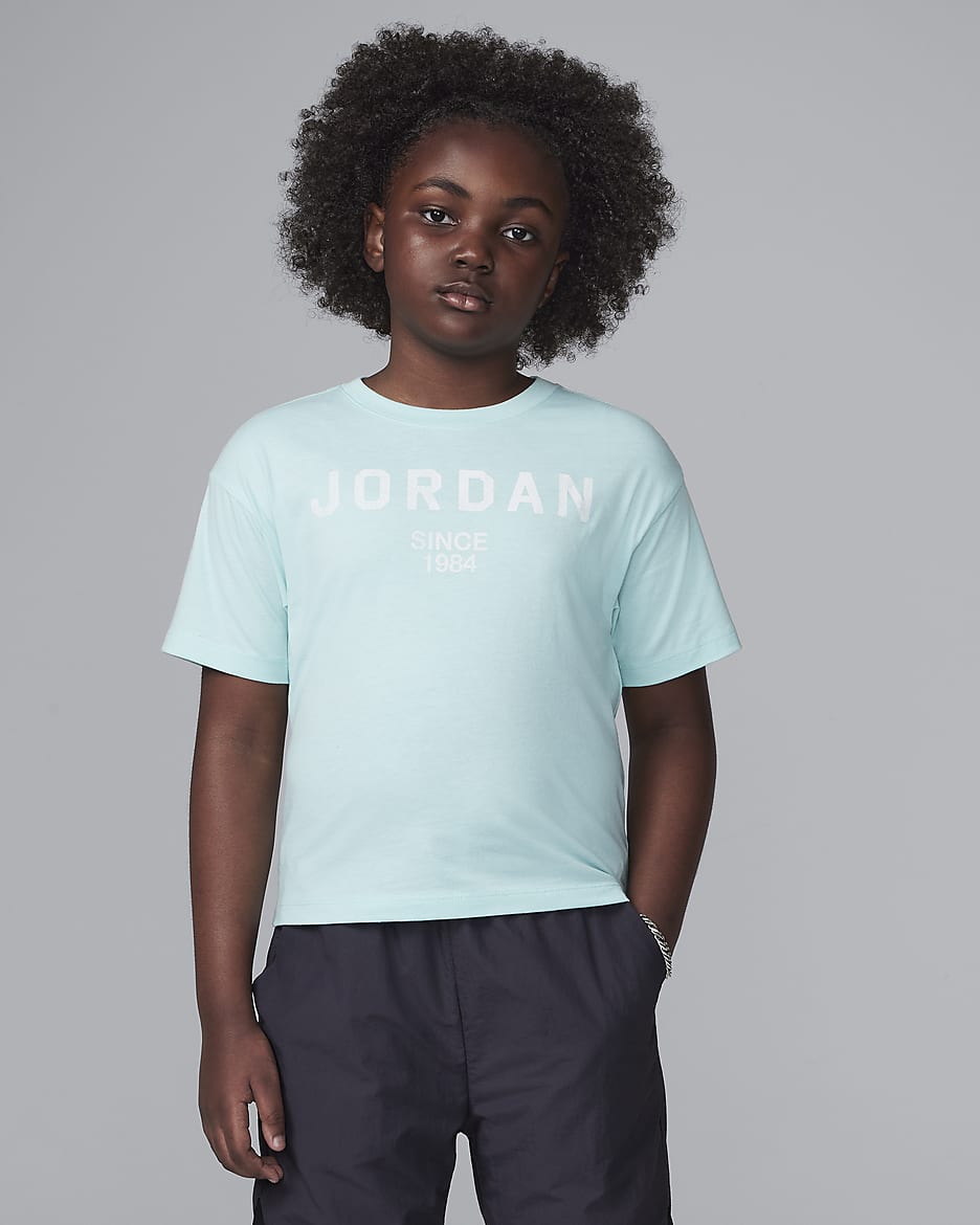 Playera con gráfico para niños talla grande Jordan - Rocío claro
