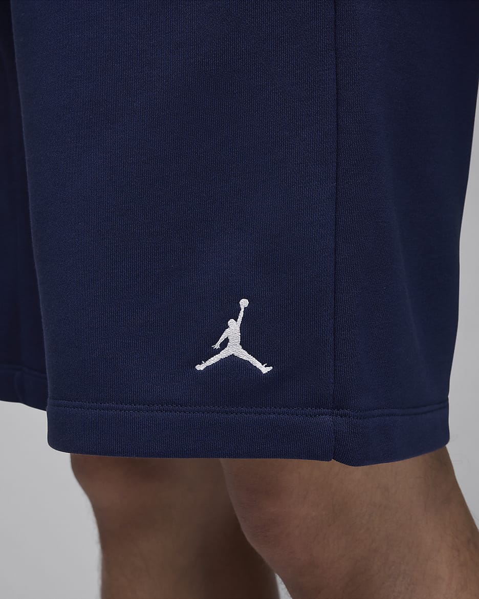 กางเกงขาสั้นผู้ชาย Jordan Brooklyn Fleece - Midnight Navy/ขาว