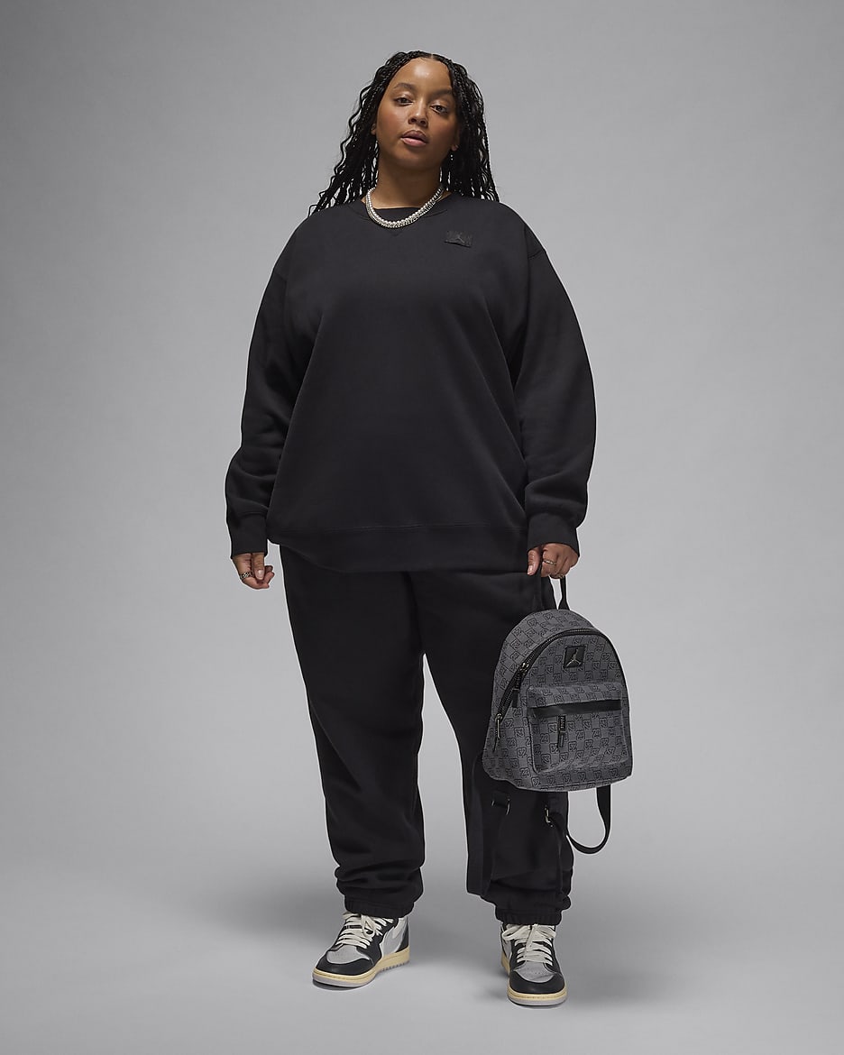 Jordan Flight Fleece Women's Pants (Plus Size) - Black/Dark Smoke Grey