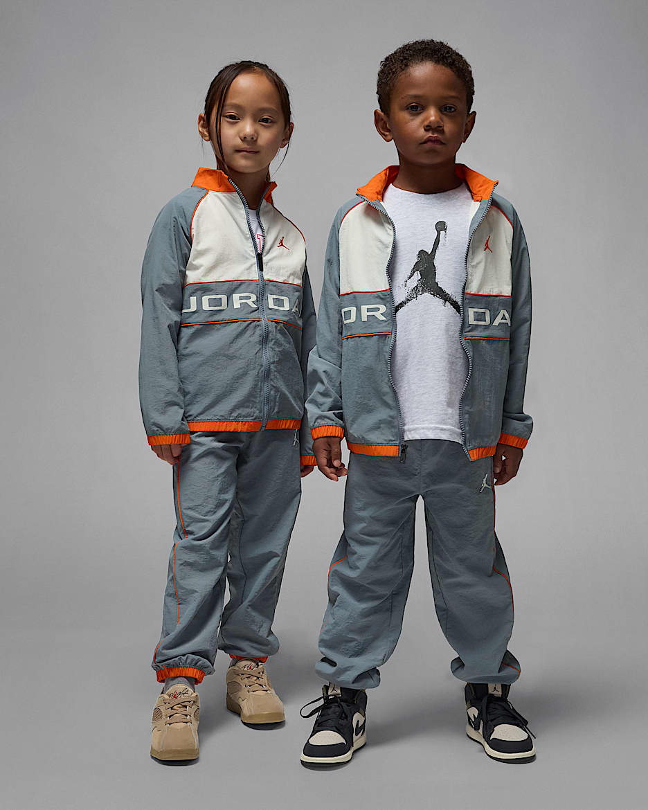 Jordan Younger Kids' 2-Piece Windbreaker Piping Set - Cool Grey