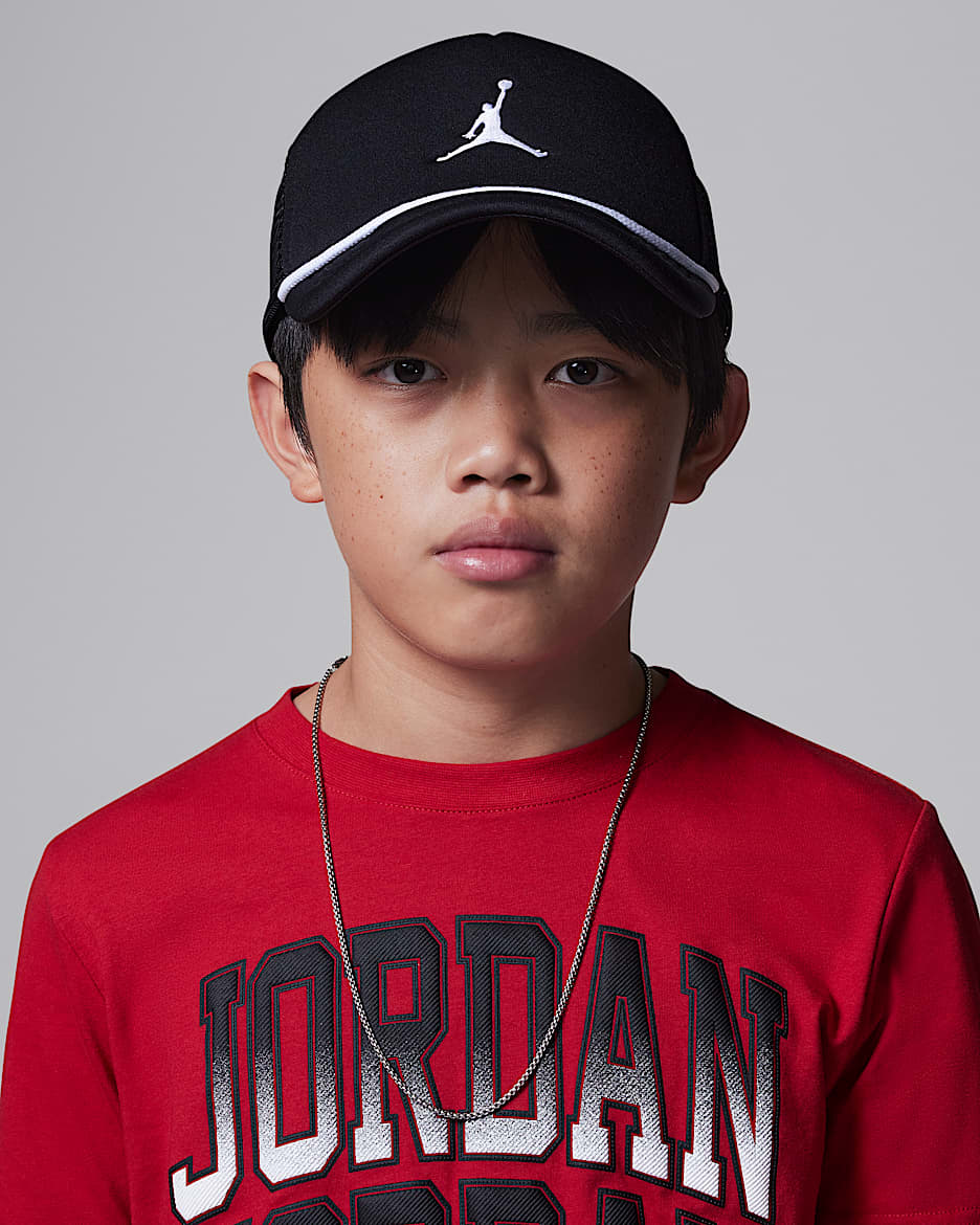 Gorra de rejilla Jumpman con espuma para niños talla grande Jordan - Negro