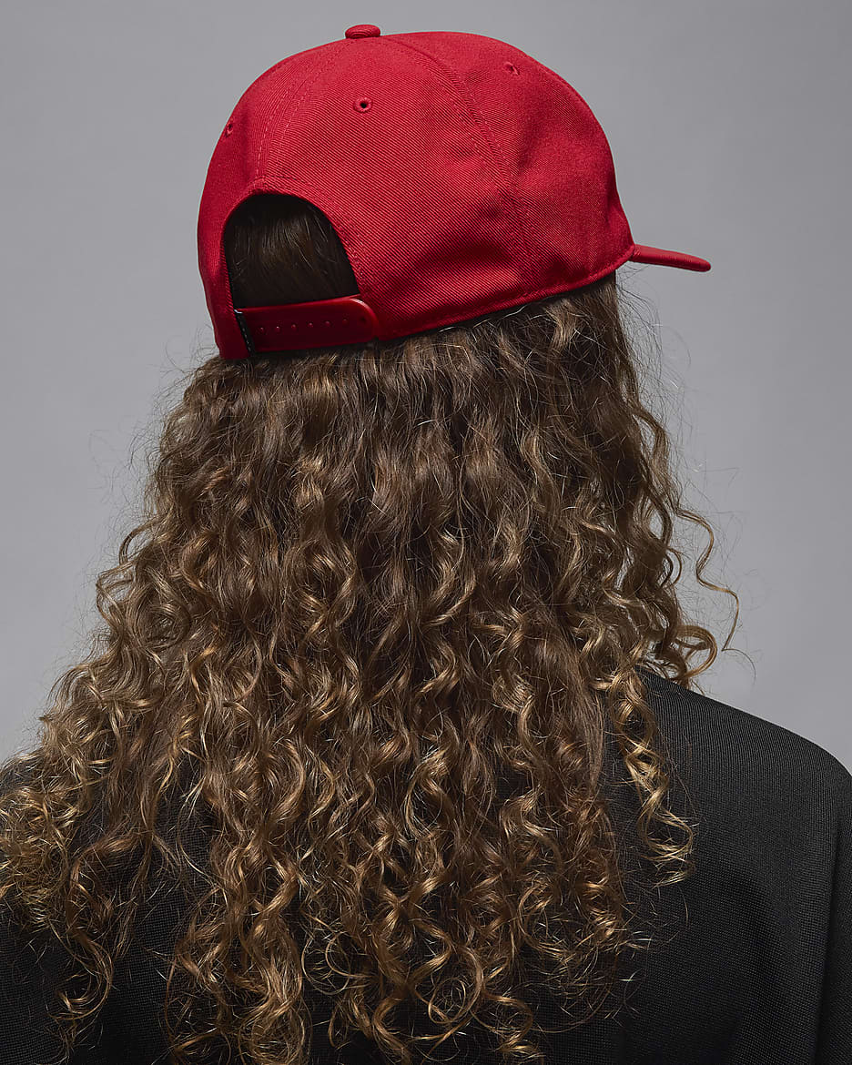 Jordan Pro Unstructured Flat-Bill Hat - Gym Red/Black