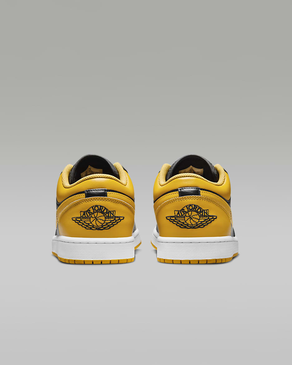 Air Jordan 1 Low Men's Shoes - Black/White/Yellow Ochre