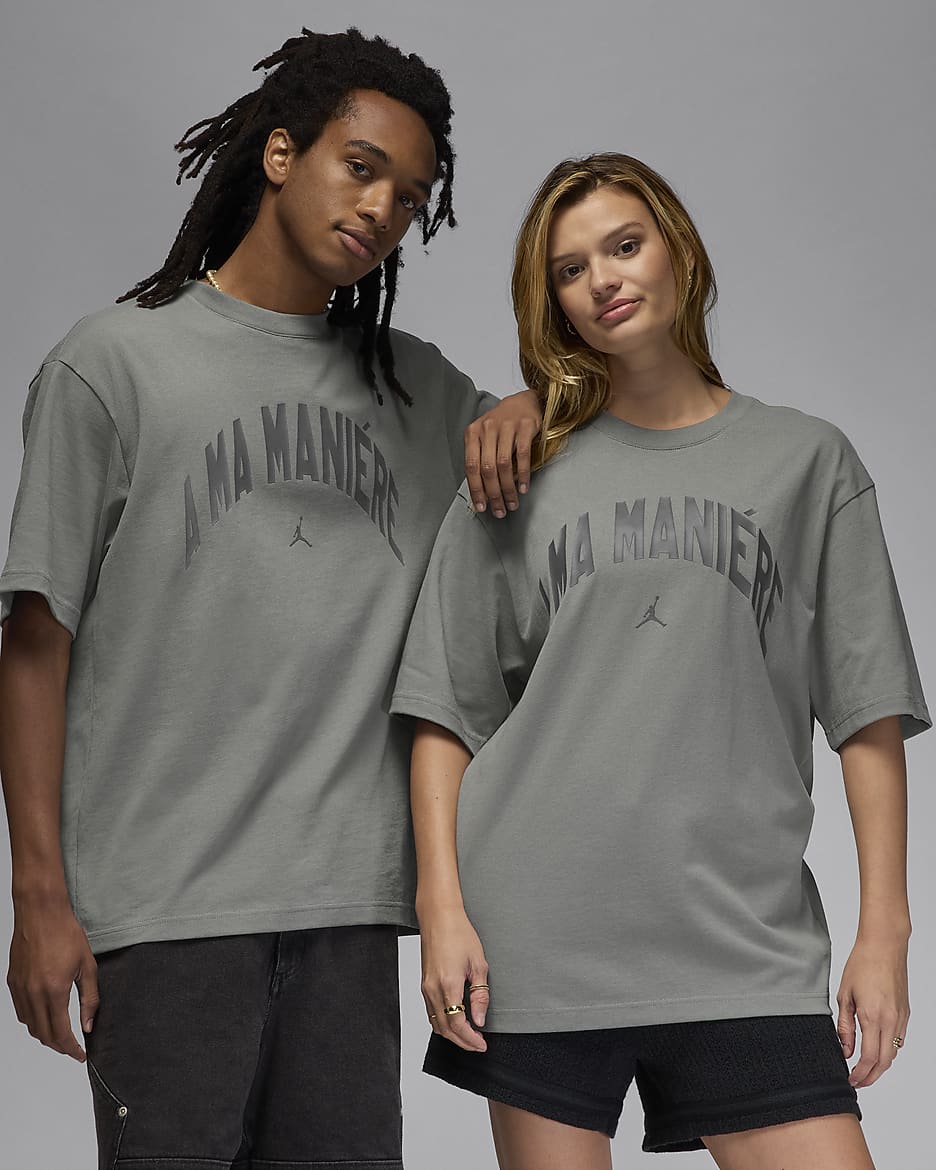 Jordan x A Ma Maniére Men's T-Shirt - Flat Pewter