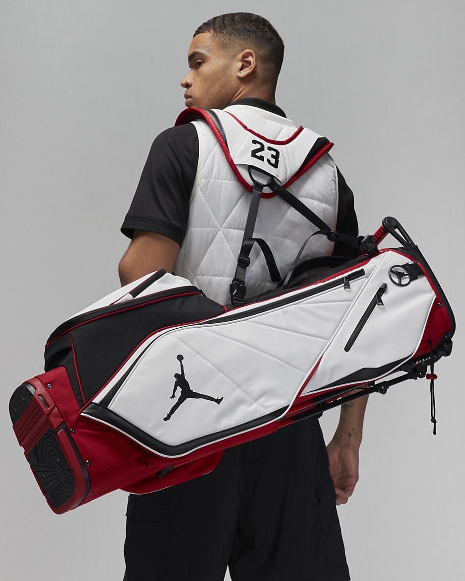 Jordan Fadeaway 6-Way Golf Bag - Varsity Red/White/Black