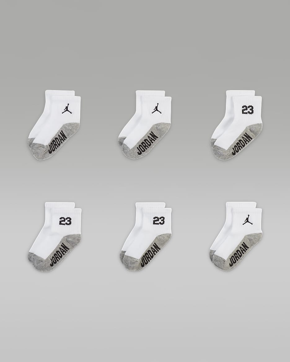 Jordan Baby Infant Socks (6 Pairs) - White