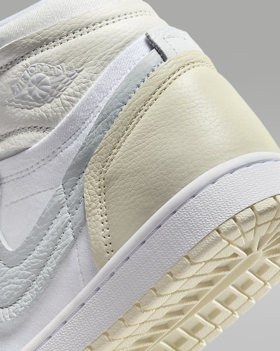 Air Jordan 1 High Method of Make Women's Shoes - White/Sail/Coconut Milk/Pure Platinum