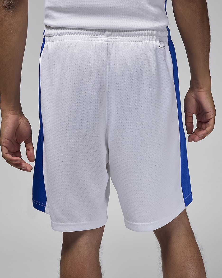 Short de basket Jordan France Limited Domicile pour homme - Blanc/Hyper Royal