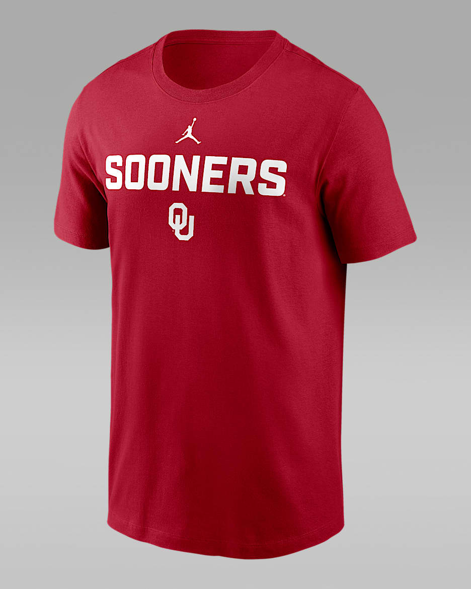 Playera universitaria Nike para hombre Oklahoma Campus 2-Hit - Carmesí