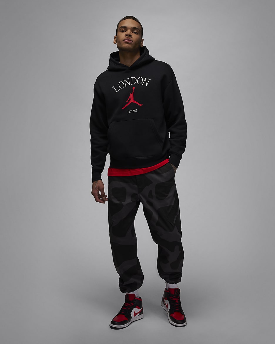 Jordan London Men's Pullover Hoodie - Black