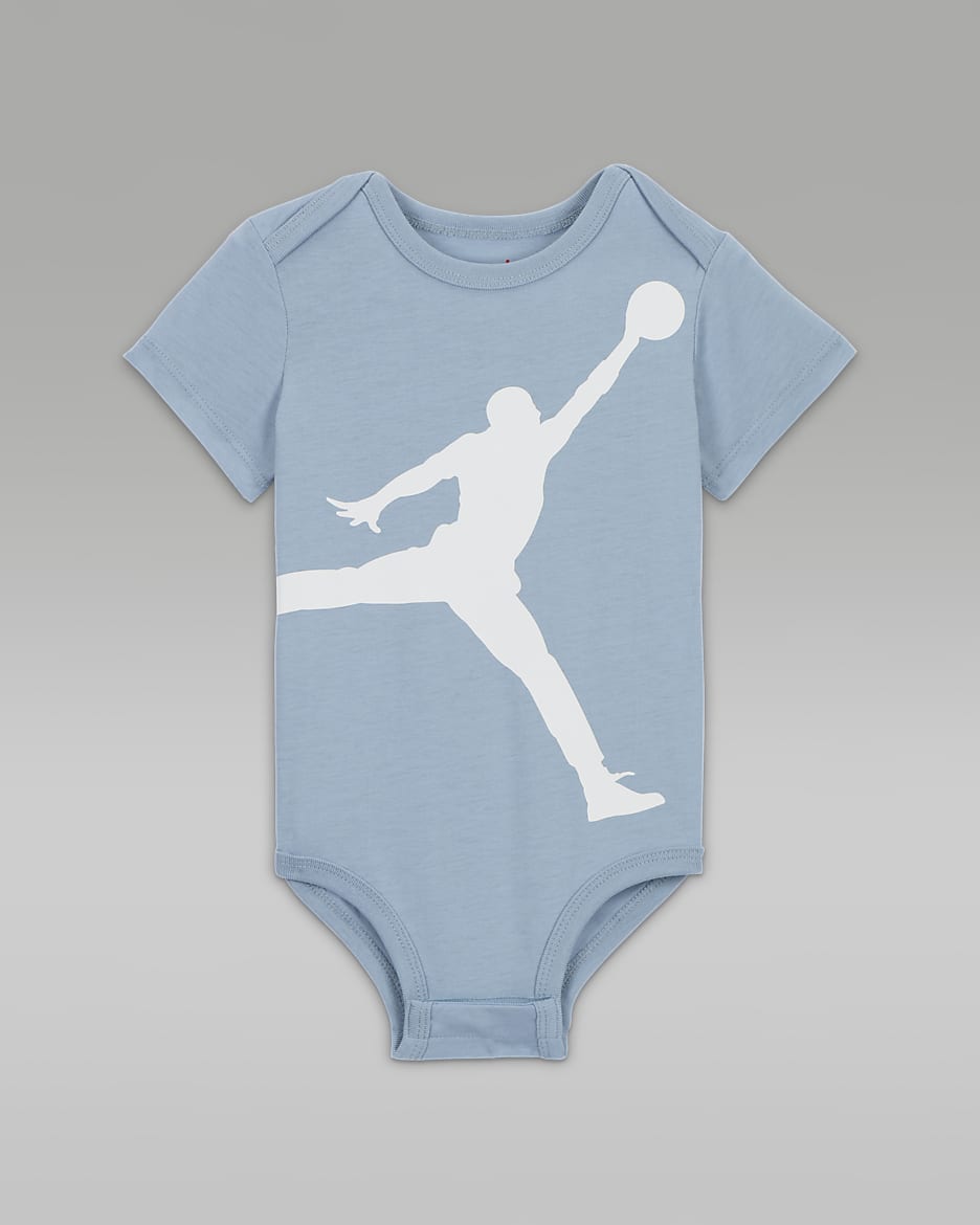 Jordan Flight Patch Bodys mit Druck für Babys (12–24 M) - Blue Grey