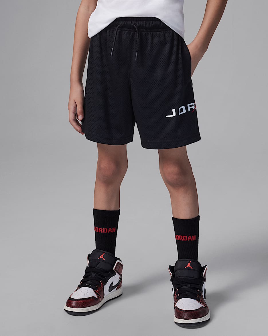 Jordan Dri-FIT Little Kids' Baseline Mesh Shorts - Black