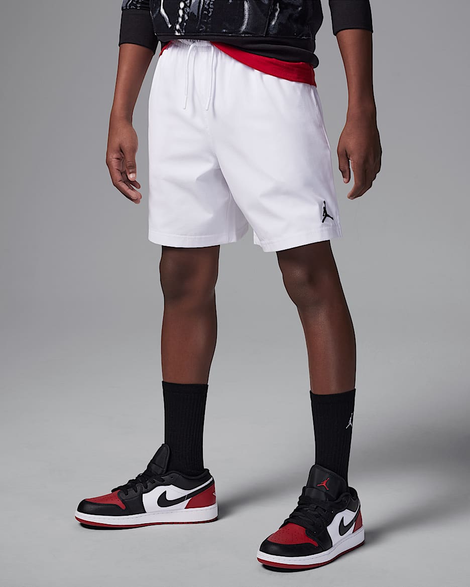 Jordan Big Kids' Jumpman Woven Play Shorts - White