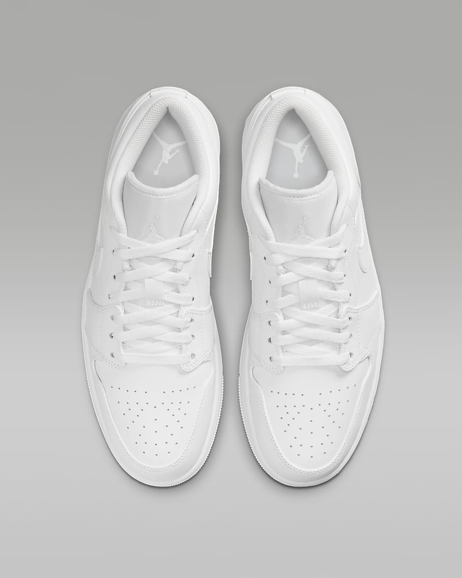 Air Jordan 1 Low Men's Shoes - White/White/White