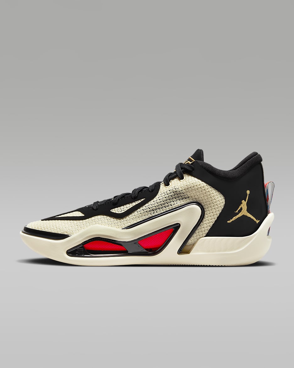 Tatum 1 "Barbershop" PF Basketball Shoes - Coconut Milk/Black/Laser Blue/Metallic Gold