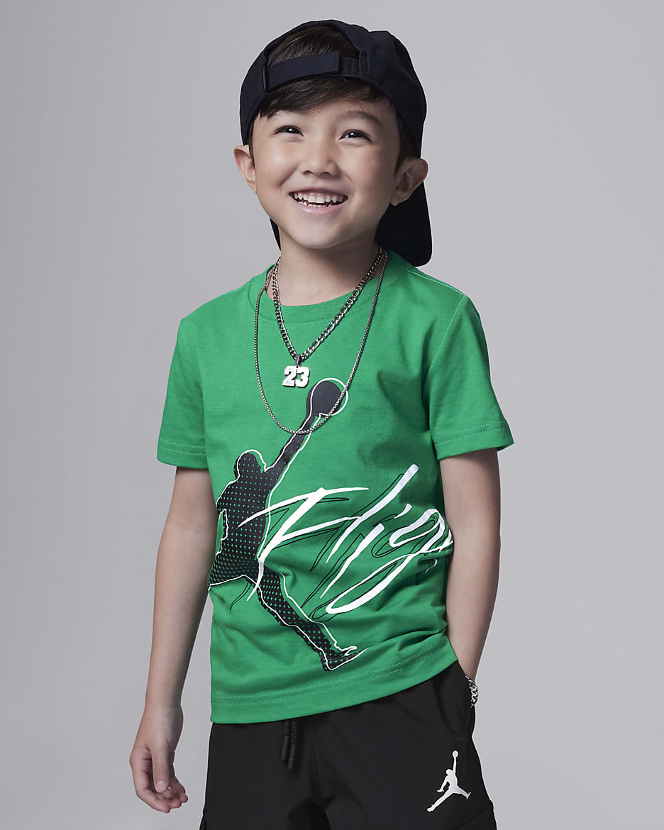 Jordan Halftone Flight Tee Little Kids' T-Shirt - Lucky Green