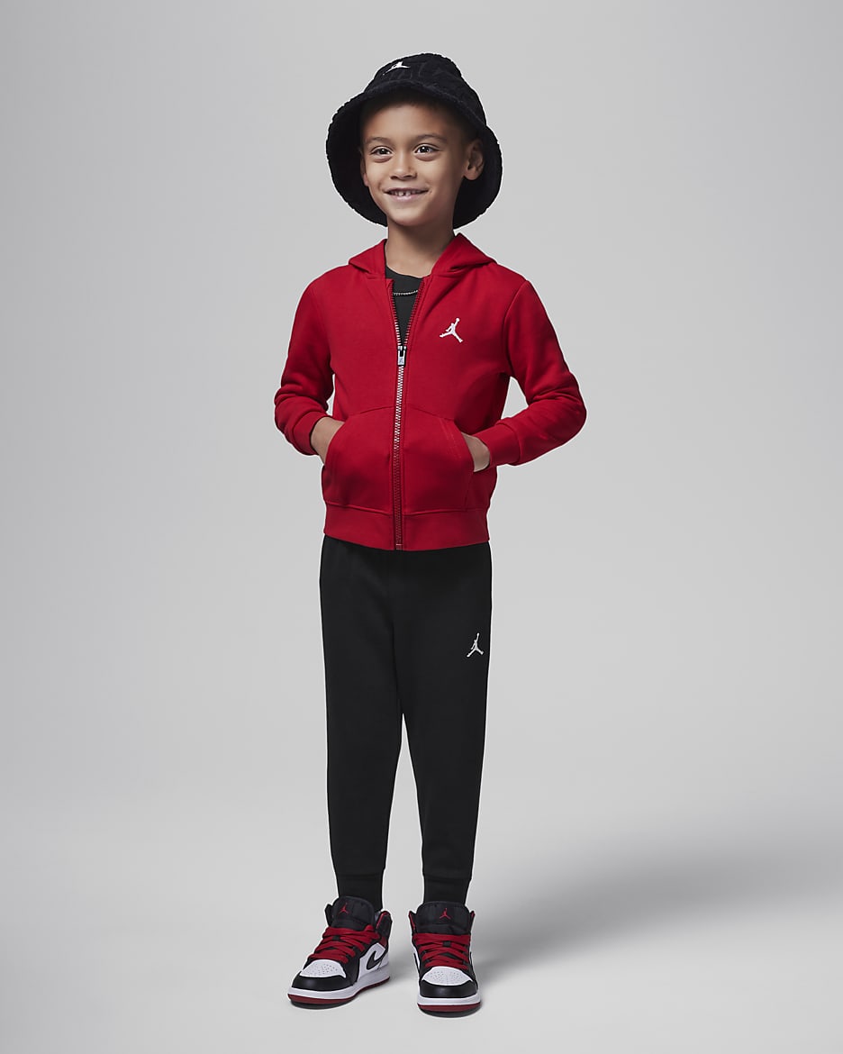 Jordan Brooklyn Fleece Toddler 2-Piece Full-Zip Hoodie Set - Black