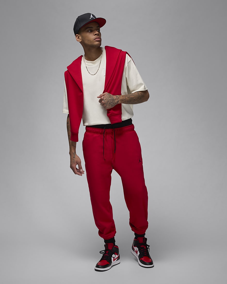 Pantaloni in fleece Dri-FIT Jordan Sport Crossover – Uomo - Gym Red/Nero