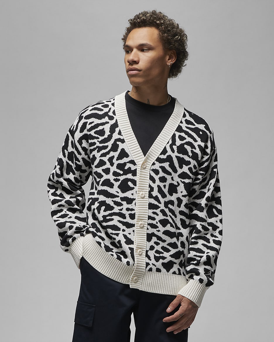 Jordan Flight Heritage Men's Cardigan - Phantom/Black