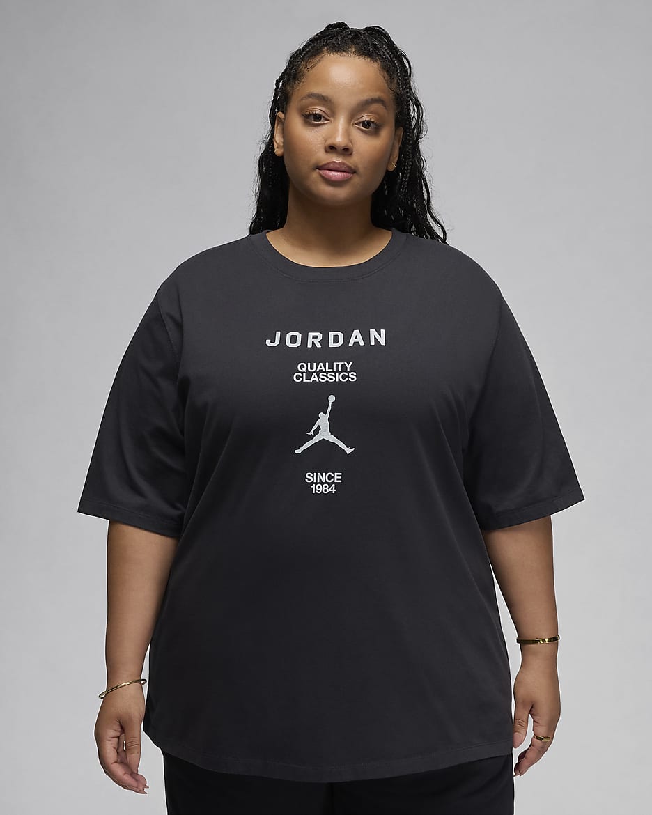 Playera girlfriend para mujer (talla grande) Jordan - Sombrío apagado/Vela