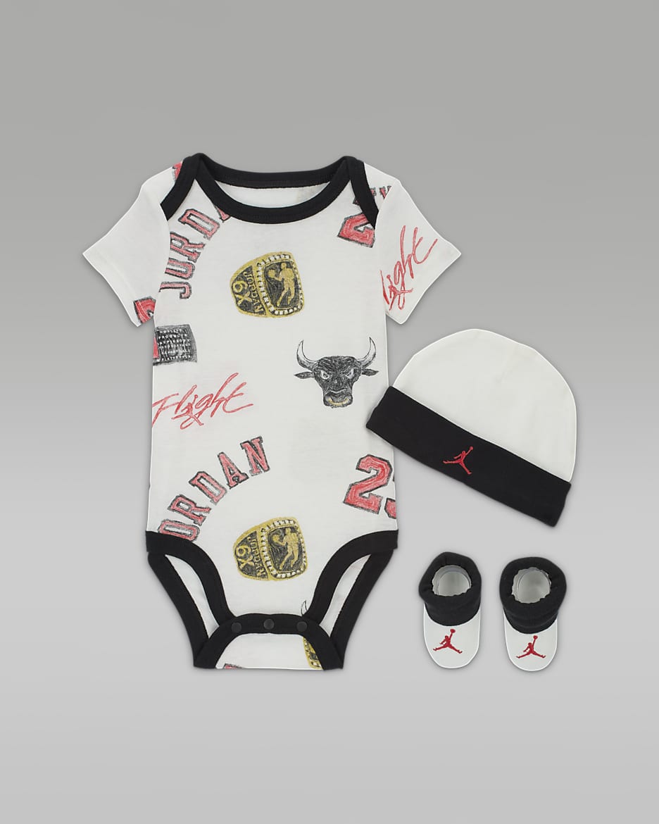 Ensemble trois pièces imprimé Jordan MJ Essentials pour bébé - Sail