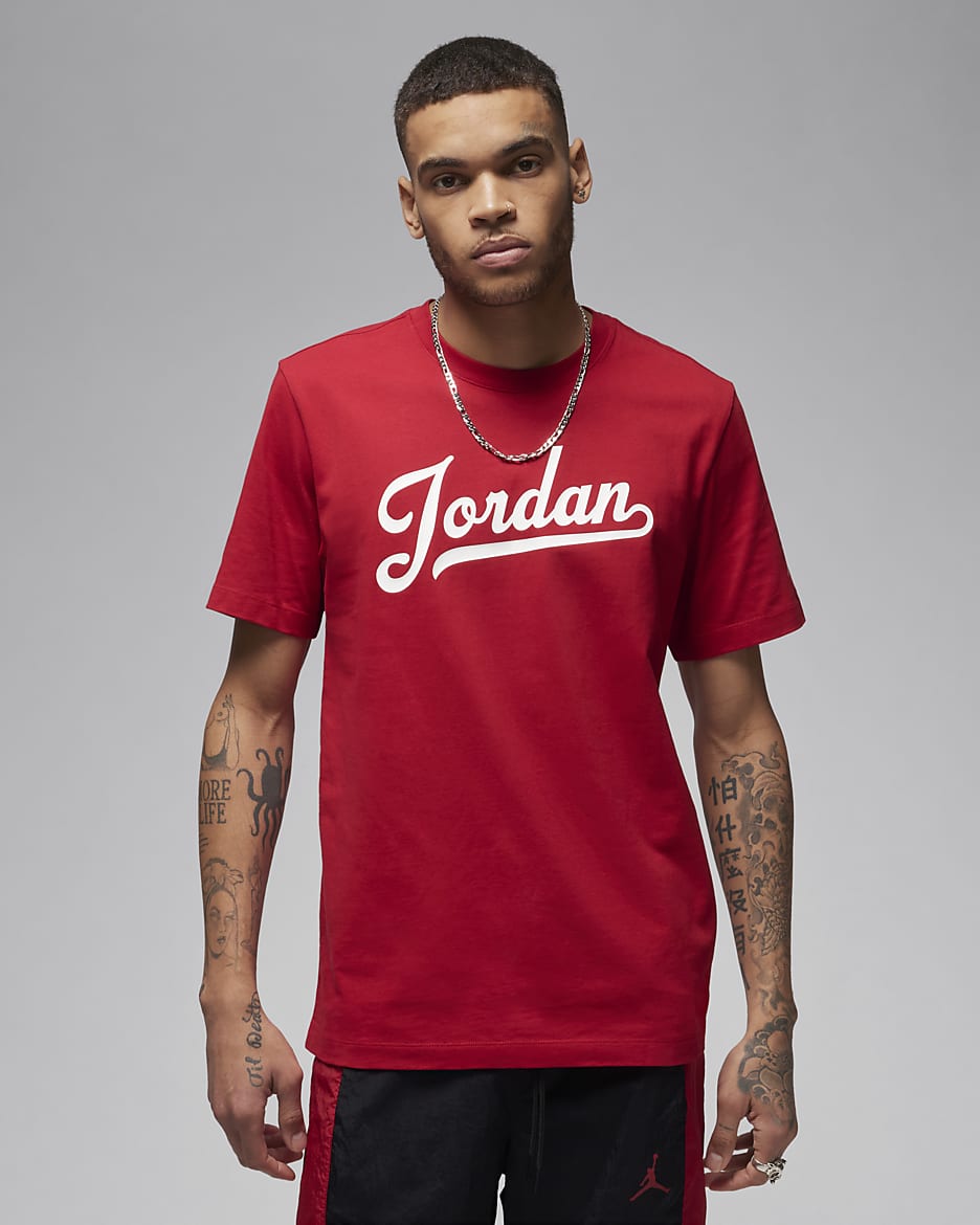 Jordan Flight MVP 男款 T 恤 - Gym Red/白色/白色