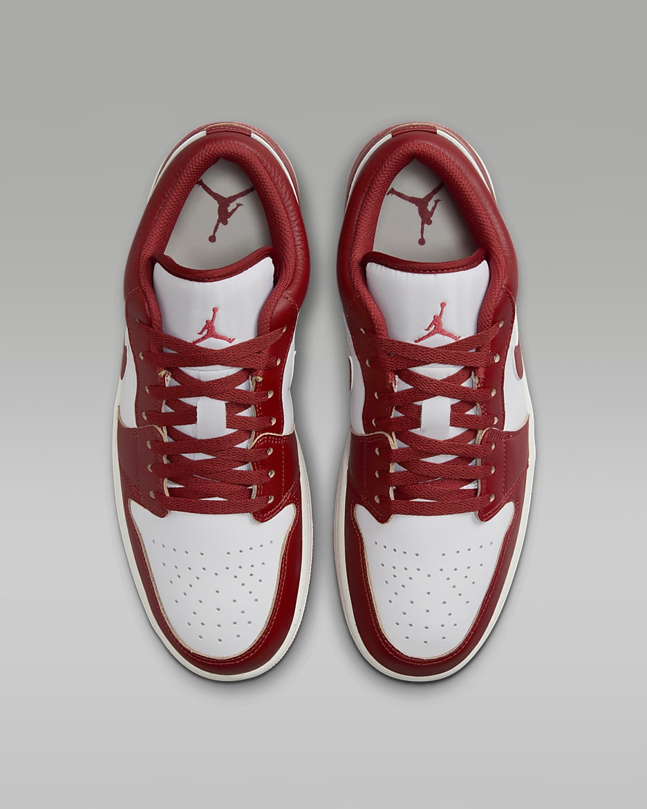 Air Jordan 1 Low SE Men's Shoes - White/Lobster/Sail/Dune Red