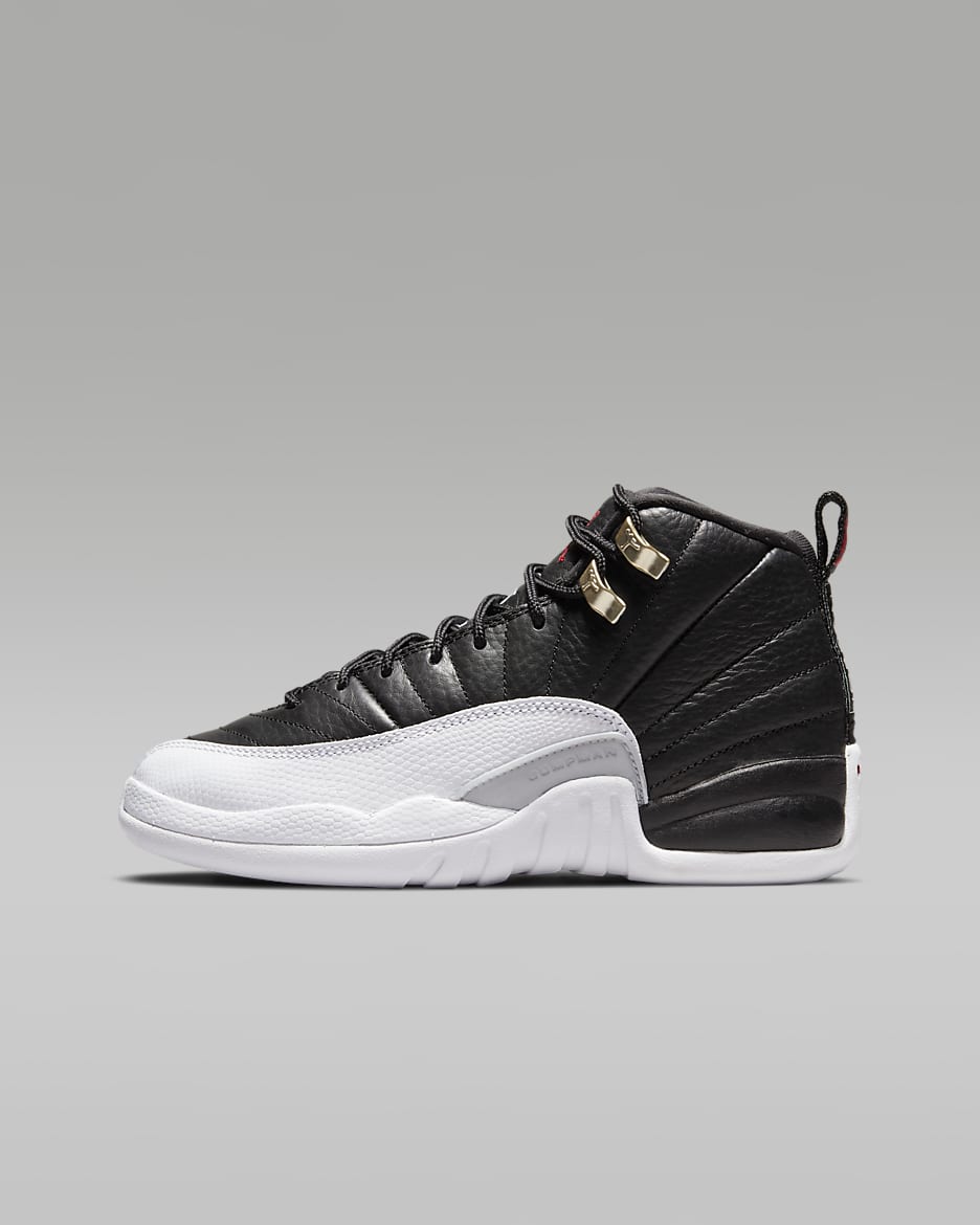 Air Jordan 12 Retro Older Kids' Shoe - Black/White/Varsity Red