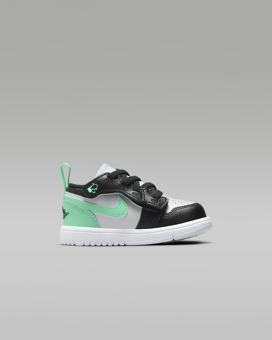 Jordan 1 Low Alt Baby & Toddler Shoes - White/Green Glow/Black