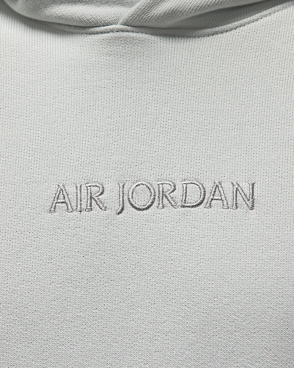 Air Jordan Wordmark Fleece Kapüşonlu Erkek Üstü - Light Silver