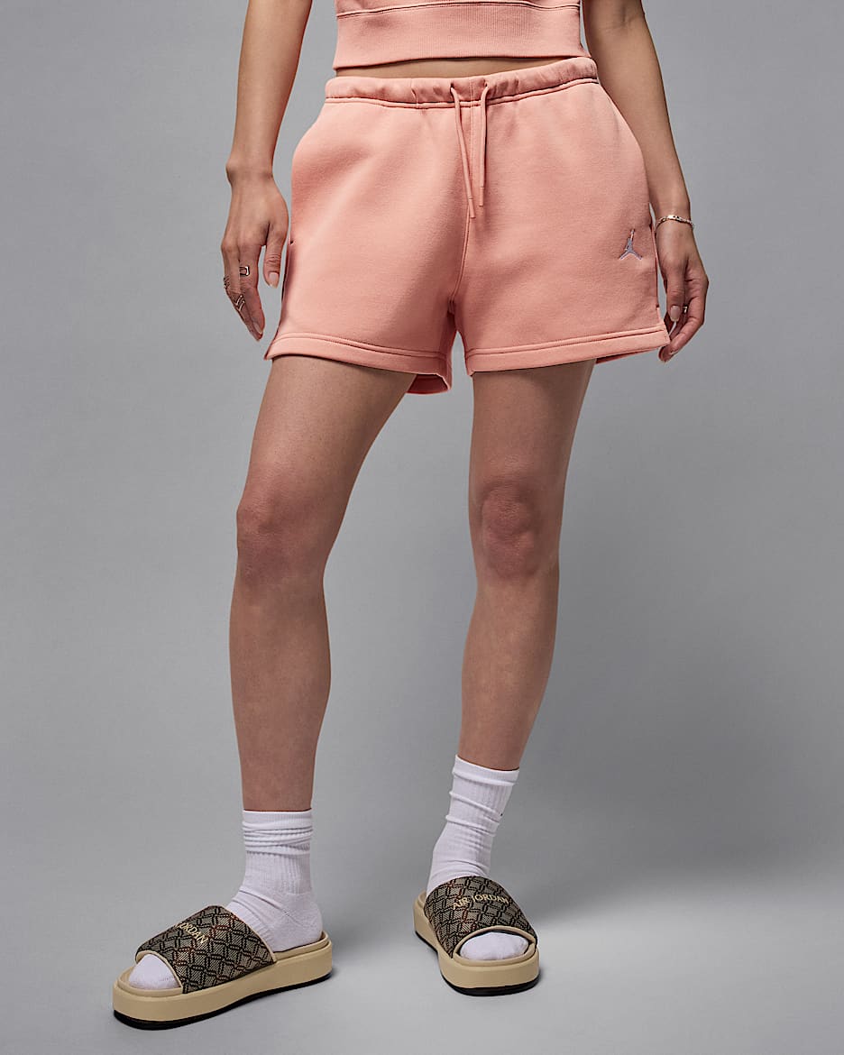 Jordan Brooklyn Fleece Women's Shorts - Light Madder Root/White