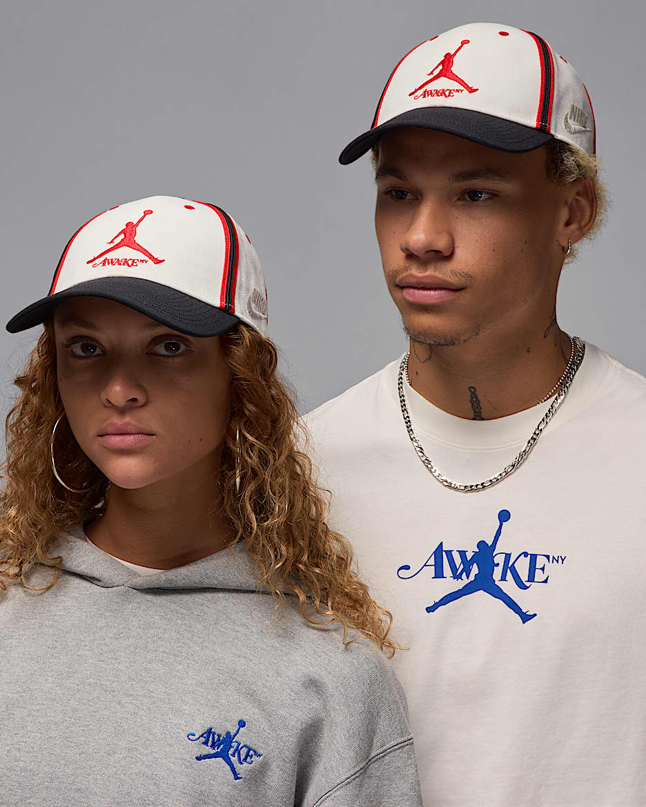 Jordan x Awake NY Structured Club Hat - Sail/University Red