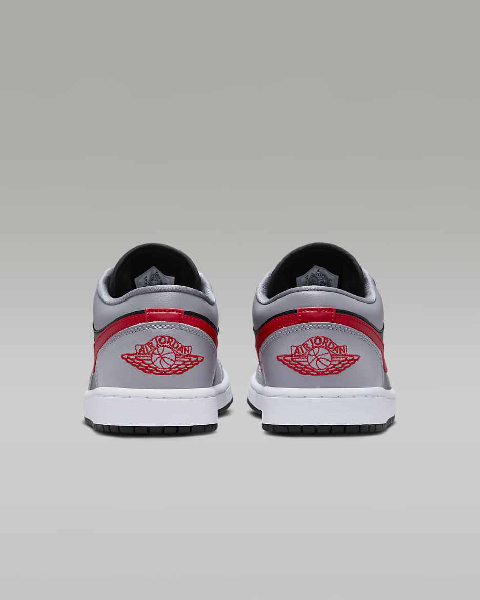 Air Jordan 1 Low Women's Shoes - Cement Grey/Black/White/Fire Red