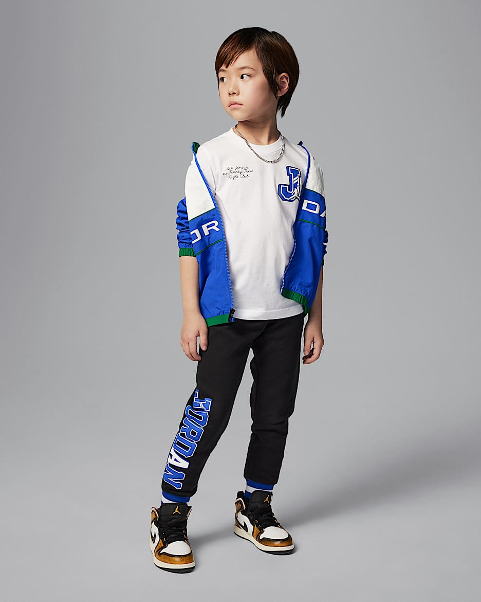 Conjunto de 2 piezas de pants para niños talla pequeña Jordan Court of Legends - Negro