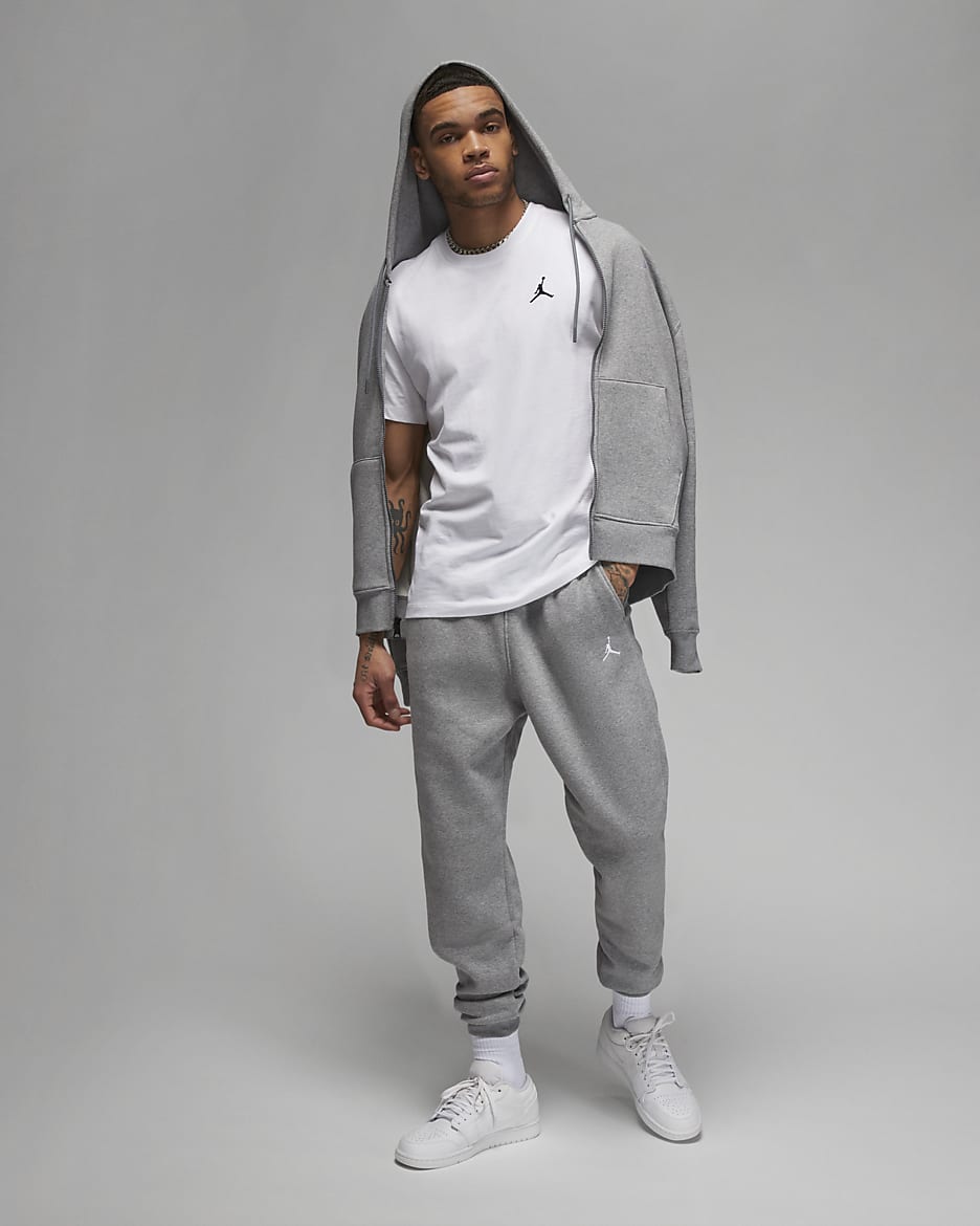 Jordan Brooklyn Fleece joggingbroek voor heren - Carbon Heather/Wit