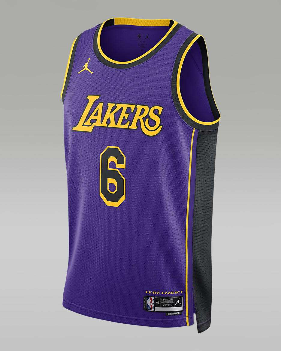 เสื้อแข่งผู้ชาย Jordan Dri-FIT NBA Swingman Los Angeles Lakers Statement Edition - Field Purple