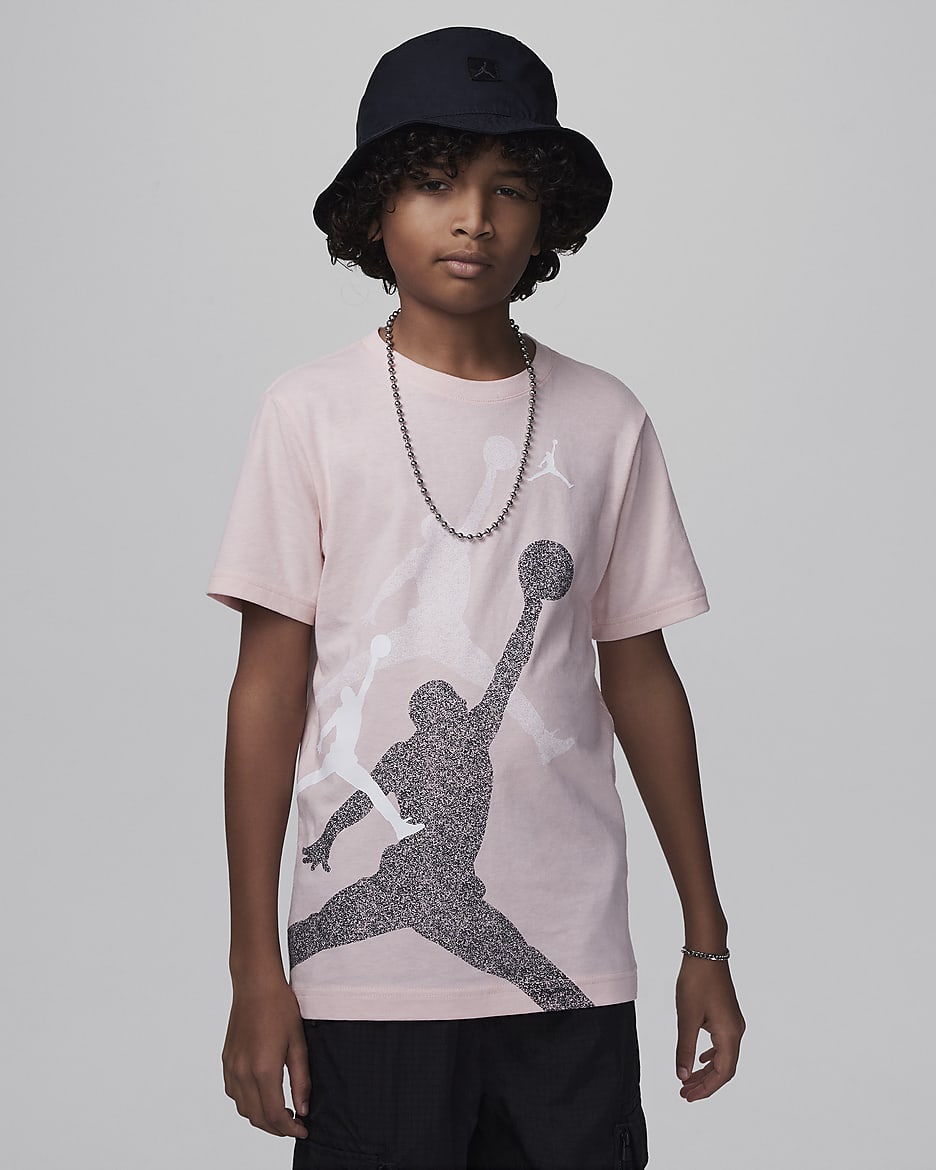 Jordan Big Kids' Gradient Stacked Jumpman T-Shirt - Legend Pink