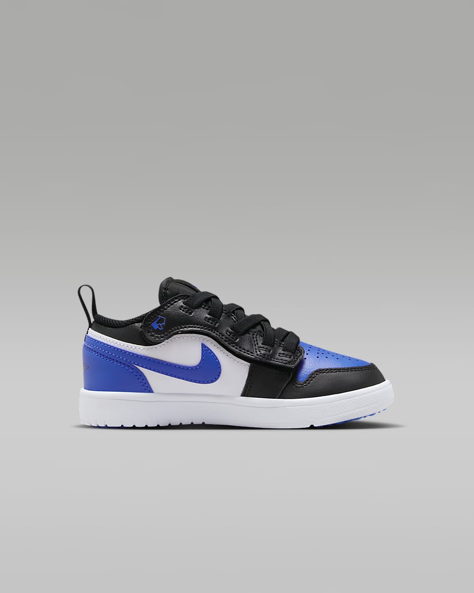 Tenis para niños de preescolar Jordan 1 Low Alt - Blanco/Negro/Blanco/Azul royal