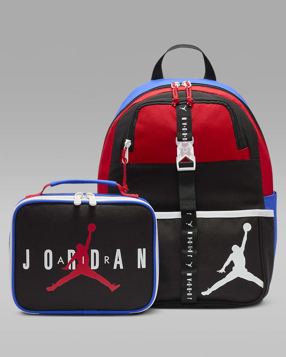 Air Jordan Lunch Backpack Big Kids' Backpack (18L) and Lunch Bag (3L) - Multi-Color/Black