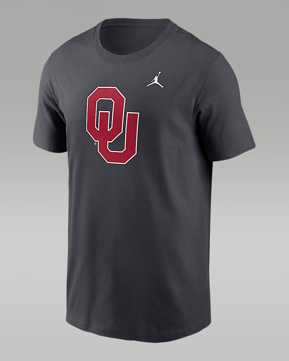 Playera universitaria Nike para hombre Oklahoma Sooners Primetime Logo - Antracita