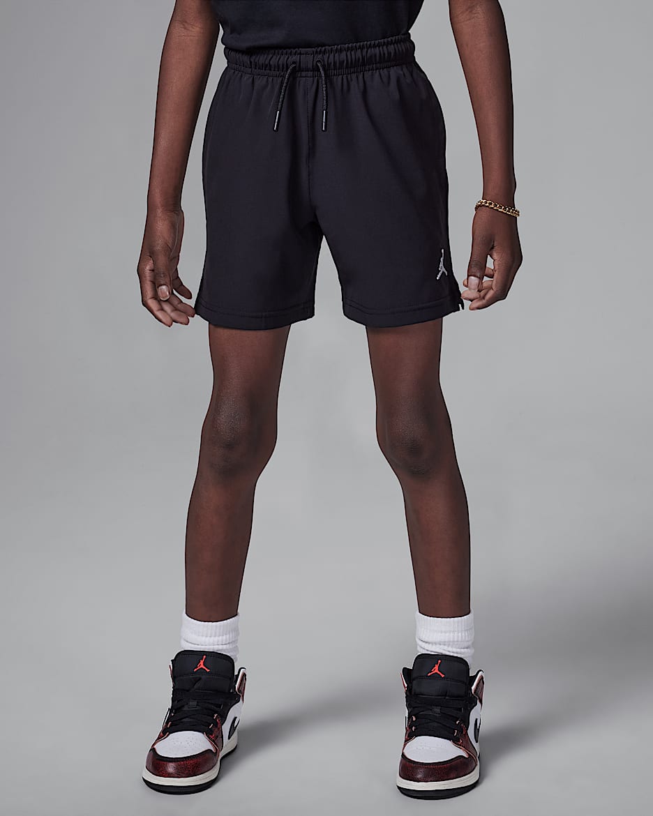 Shorts para jugar de tejido Woven Jumpman para niños talla pequeña Jordan - Negro